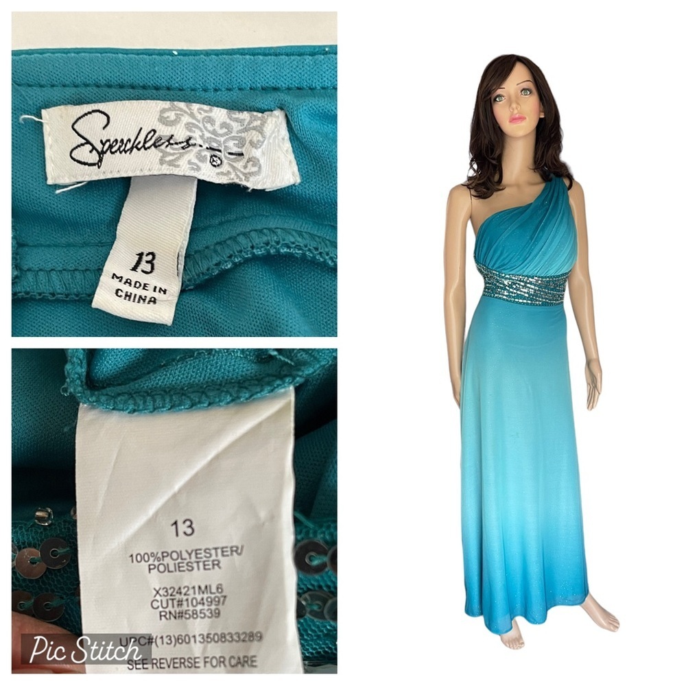 Speckless blue embellished large dress size 13